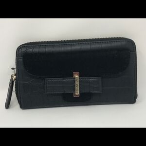 G By Guess Black Wallet with Gold Accent